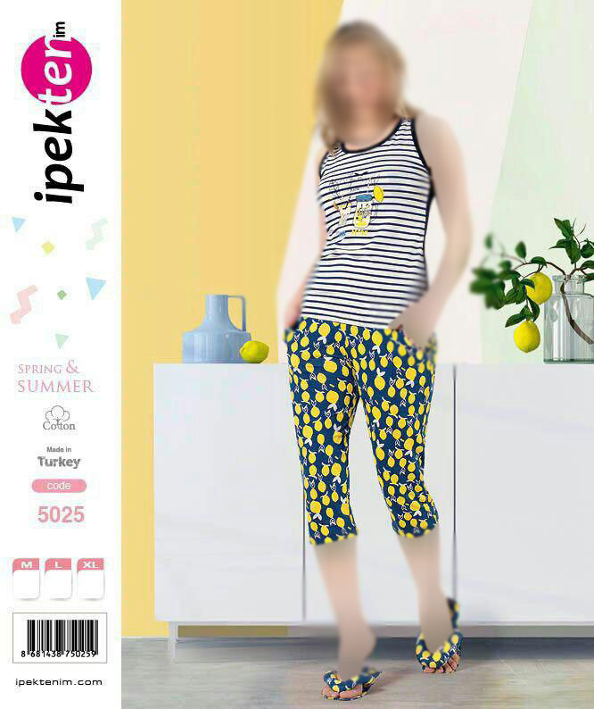 تصویر  تاپ شلوارک ترک زنانه -5025 Ipektenim