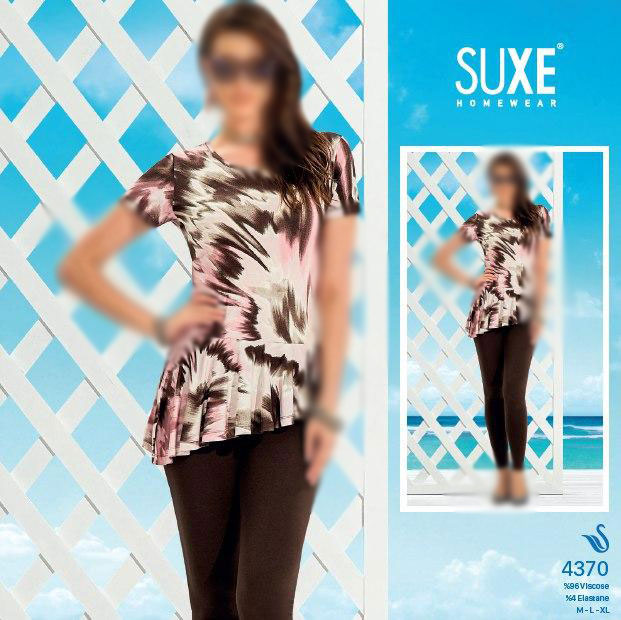 تصویر   بلوز شلوار ترک زنانه - 4370 SUXE