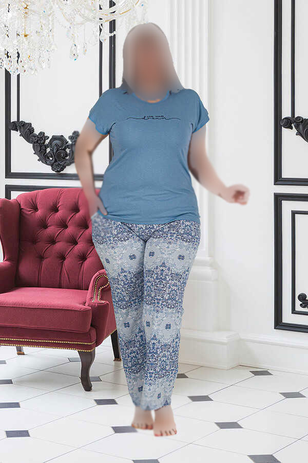 تصویر  تیشرت شلوار سایز بزرگ زنانه ترک -  Berland 3181